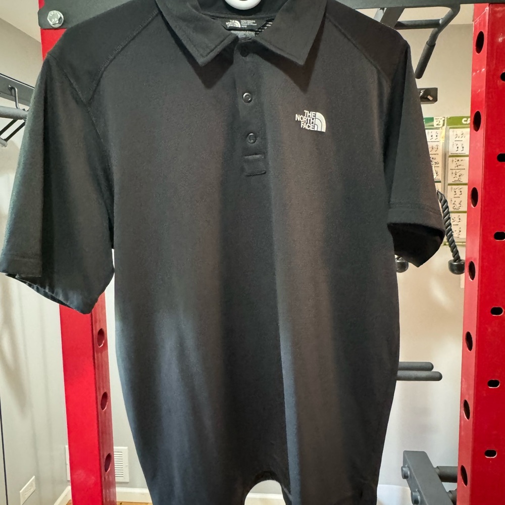 The North Face Black Polo Shirt Performance Fabric